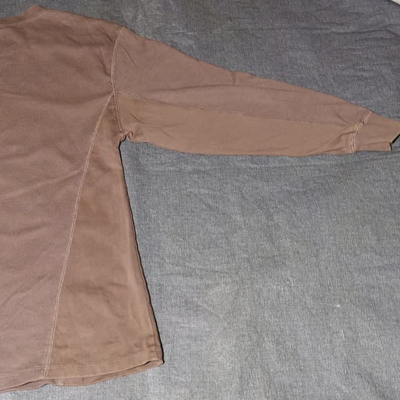 WILD FABLE Men's Small light brown long sleeved shirt waffle tan beige - Picture 10 of 11